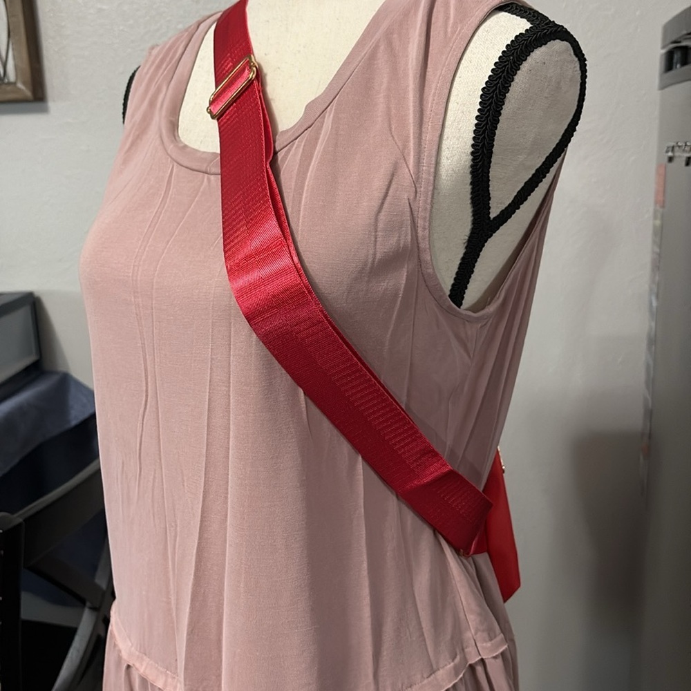 Nip Solid Color Quilted Adjustable Strap Crossbod… - image 2